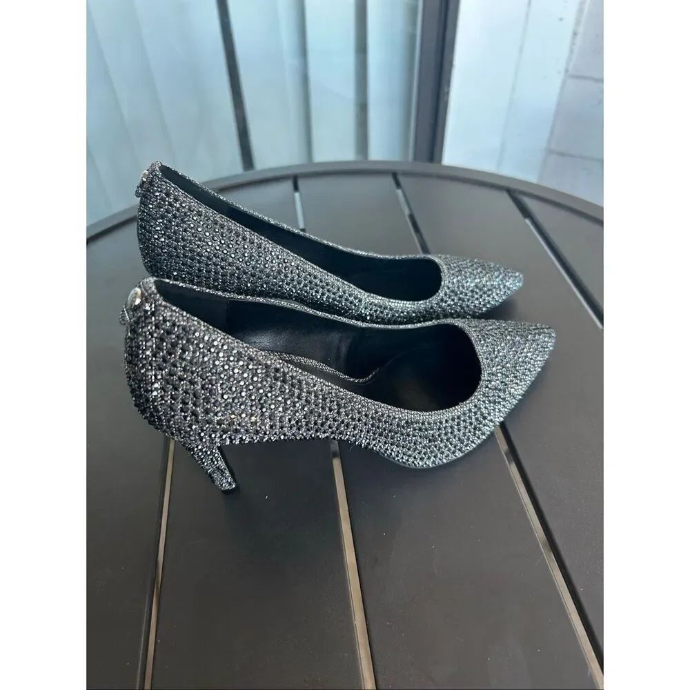 Michael Kors Black Rhinestone Pumps Size 8M - Picture 12 of 15